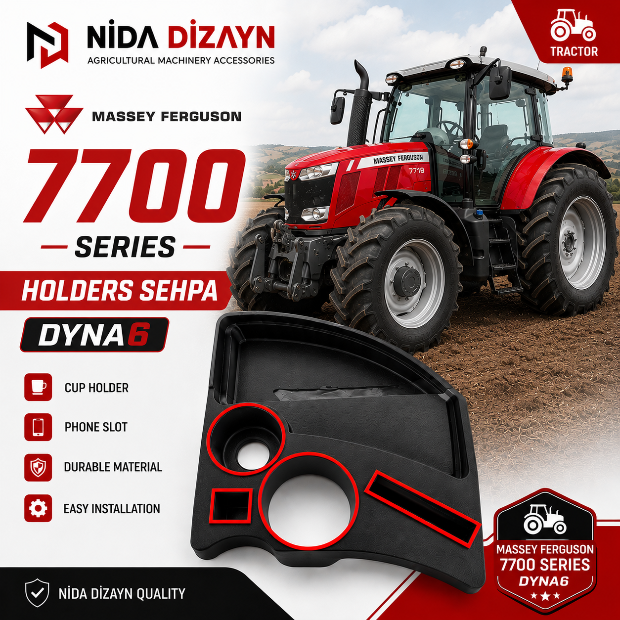 MASSEY FERGUSON 7700 Dyna6 Holder Tray Cab